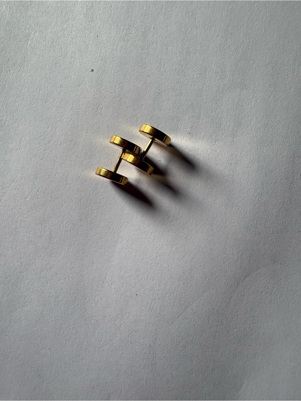 Gold Men's Cufflinks - Classic Round Design